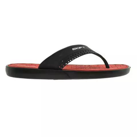 Ojota de hombre negro/rojo 40/45 - Soft - comprar online
