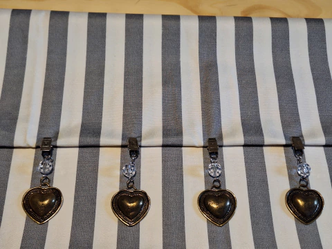 Pesas de mantel CORAZÓN bronce x 4 unidades