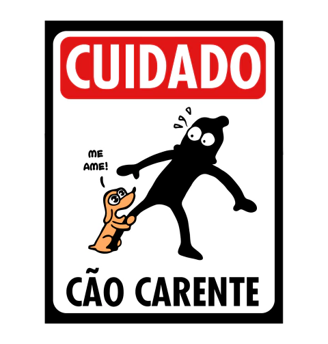 Placa decorativa-Cão carente - comprar online
