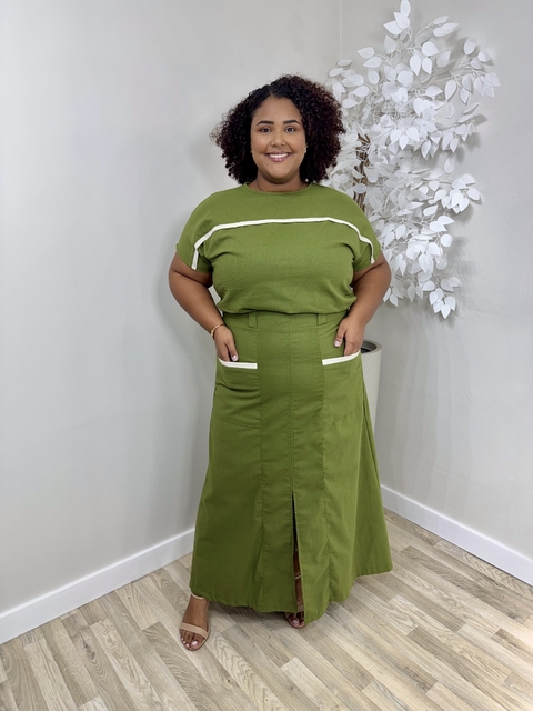 Conjunto Feminino De Linho Plus Size - Conjunto Serena - comprar online