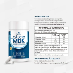 CÁLCIO MDK — Força e Suporte para Ossos e Músculos - Naturais do Brasil
