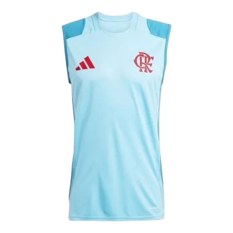 Camisa Regata Flamengo Treino 25/26 - Torcedor Adidas Masculina - Azul