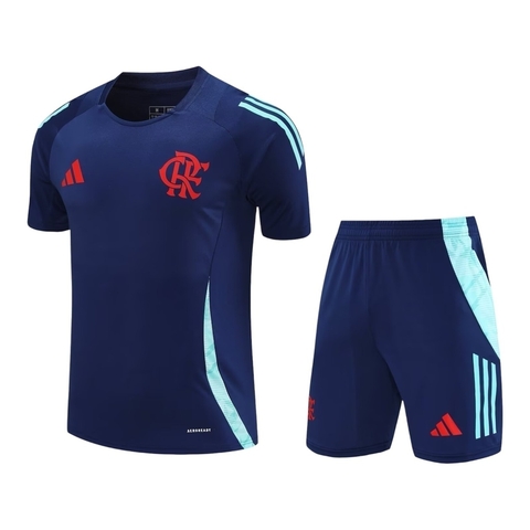 Kit Treino adulto - Camisa e Shorts - Flamengo Adidas 25/26 - Azul