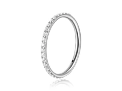 Piercing Cravejado Argola Click em Aço Inoxidável - comprar online