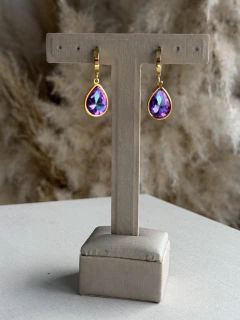Par de Brincos Furta Cor Gota em Aço Inoxidável - comprar online