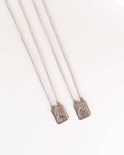 Escapulário Nossa Senhora do Carmo - Aço Inox Maciço Especial - comprar online