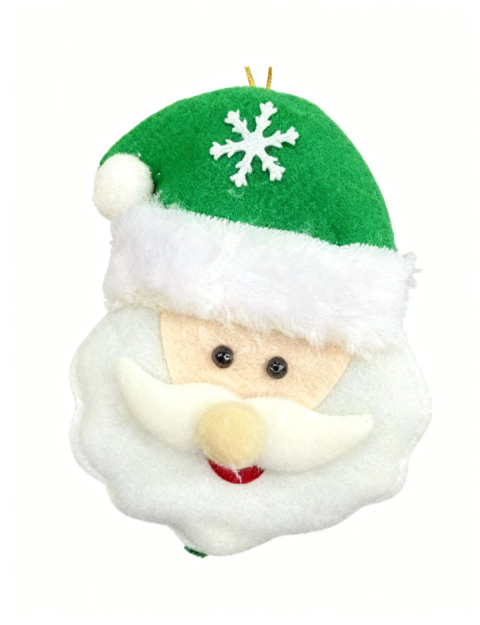 ENFEITE P/PEND CABEÇA PAPAI NOEL 11X9CM