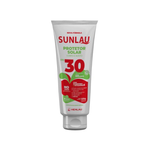 Creme Bloqueador Protetor Solar FPS 30 Com Repelente 120ml - Sunlau