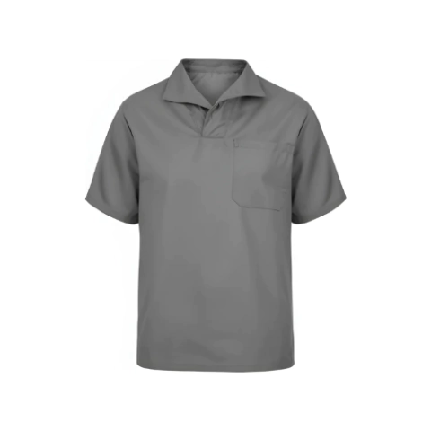Camisa Gola Italiana Manga Curta Brim Leve 1 Bolso Uniforme Profissional na internet