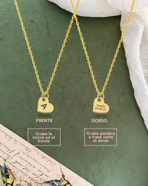 Collar Corazón Inicial - comprar online