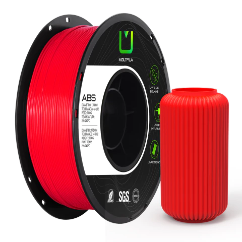 Filamento ABS Vermelho 1kg Multfila Para Impressora 3D 1.75mm