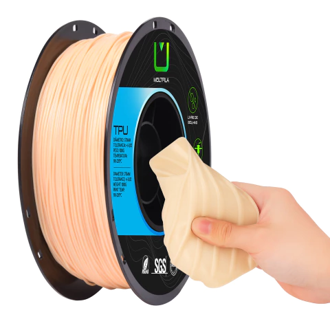 Filamento TPU Bege 1kg Multfila Para Impressora 3D 1.75mm