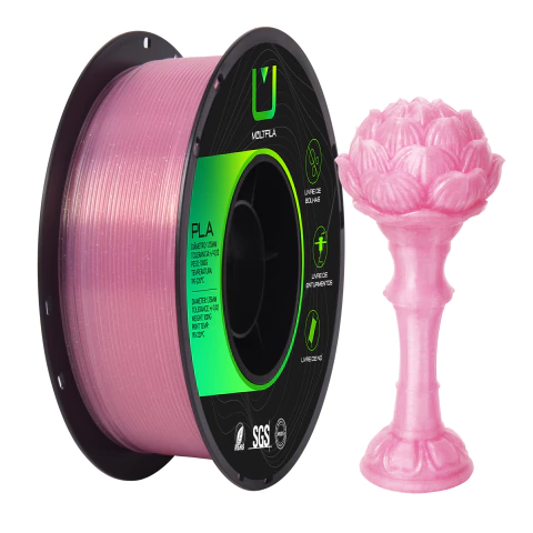 Filamento Pla Translúcido Rosa 1kg Multifila Para Impressora 3D 1.75mm