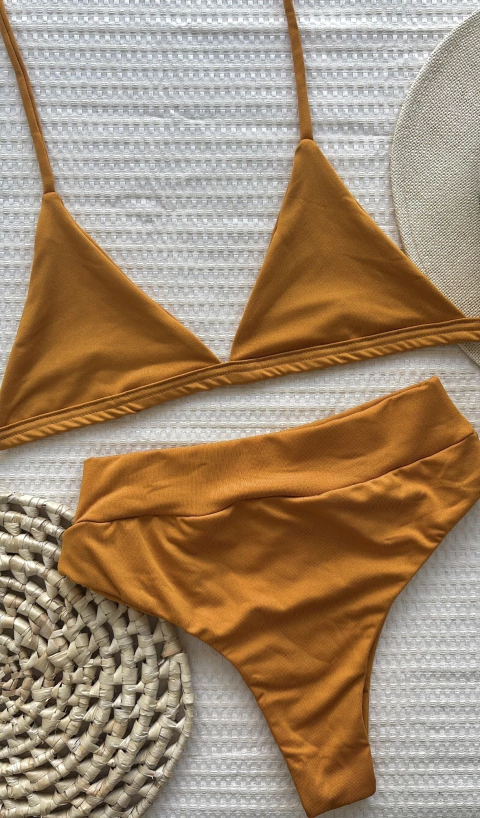 Biquini Cintura Alta com Top Triângulo