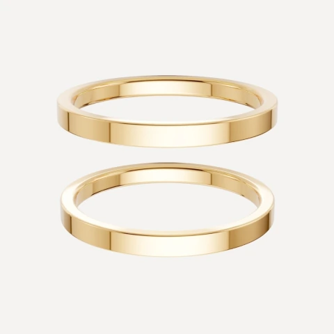 Aliança de Casamento em Ouro - Slim 2mm