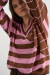 Sweater Escote V Combinado