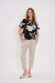 Blusa Ancha Emilia Estampada Hojas - comprar online