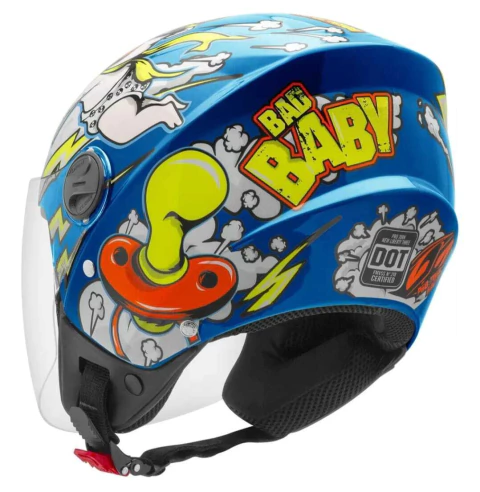 Casco Protork Abierto NEW LYBERTY BAD BABY (AZUL)