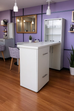 Mesa Manicura Vitrina - muebles para esteticas