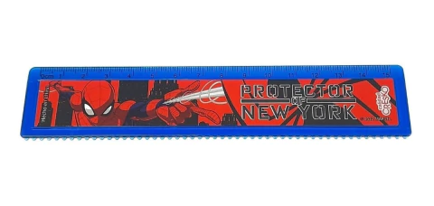 Regla Spiderman Hombre Araña Escolar 15cm. Original Cresko