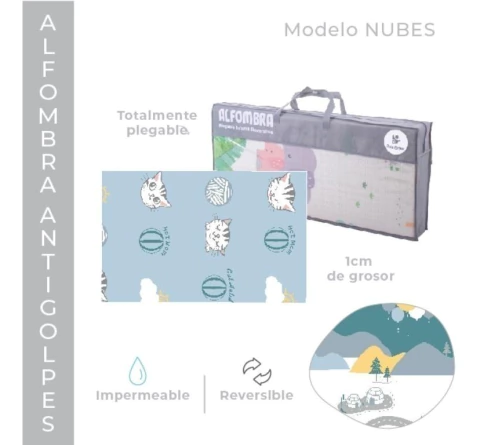 Alfombra Reversible Antigolpes Bebe Rainbow 160x180 1cm Xpe