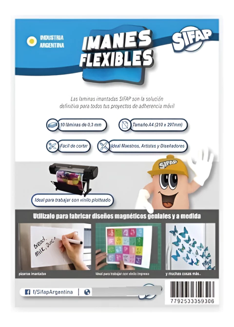 Plancha Lamina Imantada A4 Sifap Paq. X10 Hojas