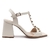 Sandália Off White Salto Bloco