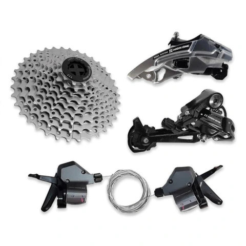 Kit Transmissão High One 27v Alavancas Câmbios Cassete 11-36