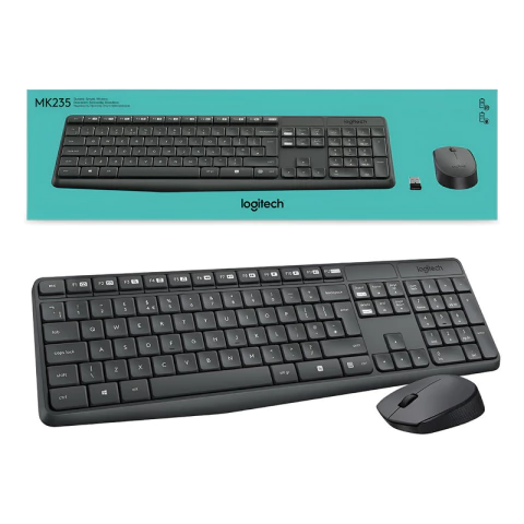 Kit Teclado Y Mouse Inalambrico Logitech Wireless Mk235