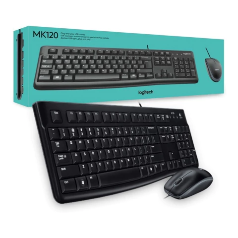 Kit Teclado Y Mouse Logitech Mk120 Usb Desktop Oferta !!!!