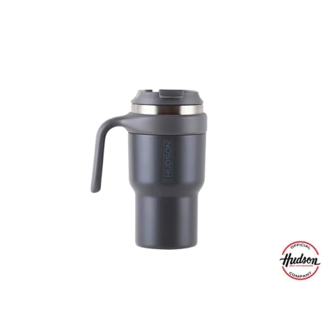 Vaso Acero Inoxidable Térmico para Café 600 ml con Tapa y Manija - Hudson - Gris