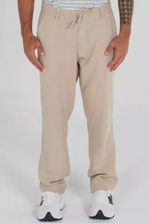 CALÇA CASUAL LINHO WASHED - AREIA - comprar online