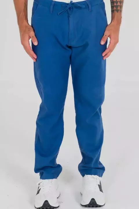CALÇA CASUAL LINHO WASHED - AZUL - comprar online