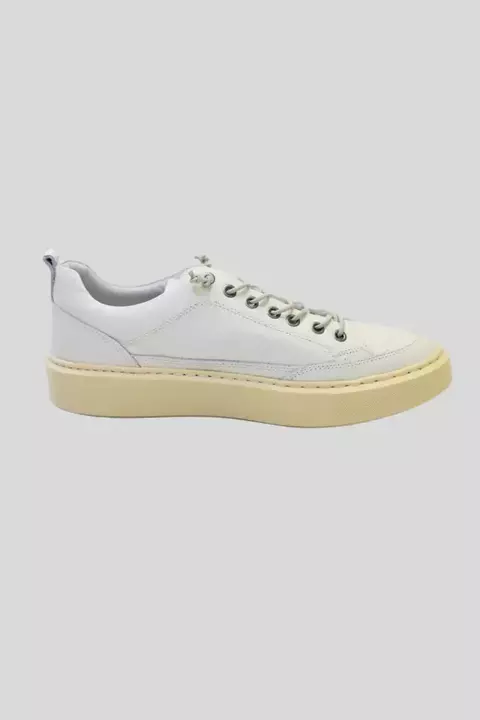 TENIS ELÁSTICO C/ COURO - GELO - comprar online