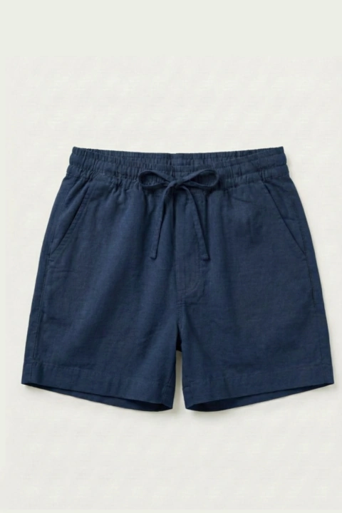 SHORT ALFAIATARIA ELÁSTICO CASUAL - MARINHO - comprar online