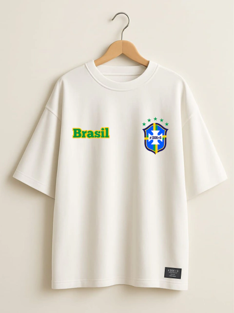 Camisa Oversized Brasil Colorida