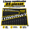 Llaves Combinadas Milimétricas 25 Piezas