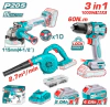Combo Taladro 60Nm + Amoladora 1000W + Sopladora + 2 Baterías - comprar online