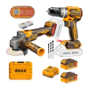 Combo Amoladora 115mm + Taladro 66Nm + 2 Baterías 4Ah + Cargador