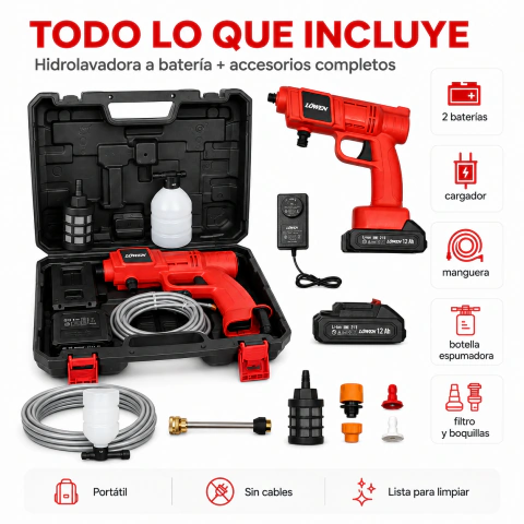 Hidrolavadora Inalámbrica 21v 1.2ah Con Maletin + 2 Baterias en internet