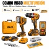 Combo Taladro 66Nm + Medidor Láser + Linternón