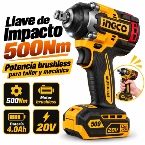 Combo Llave de Impacto INGCO 500Nm + Batería + Juego 152 Piezas en internet
