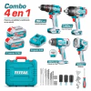 Combo Taladro 96Nm + Impacto 1350Nm + Pistola de Calor + Linternón