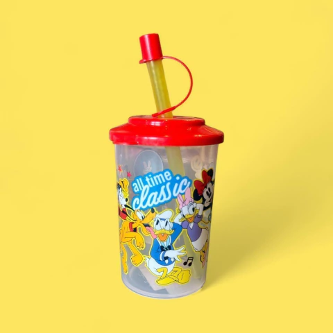 Vaso con tapa Disney