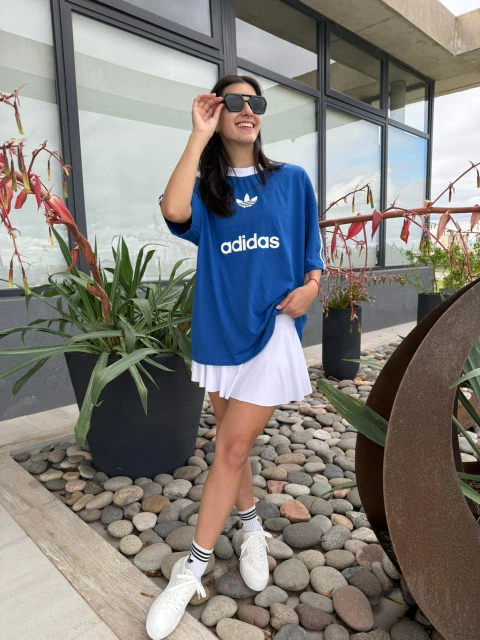 Remera retro adidas AZUL - comprar online