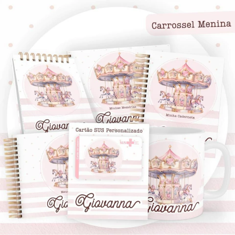 Carrossel menina-pack Maternidade Vacina/livro Bebê 01925 - comprar online