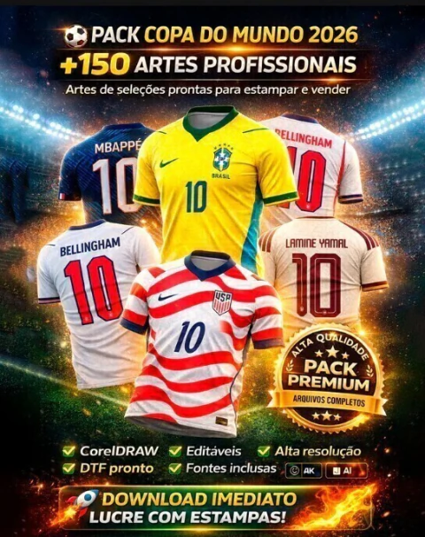 Mega Pack de Artes Digitais 643 – Especial Copa 2026 & Seleções