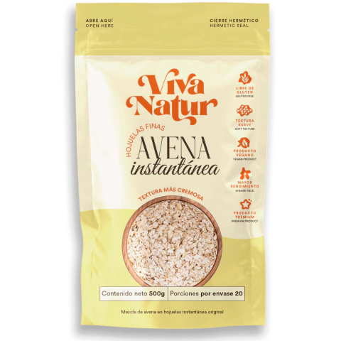 Avena instantánea libre de gluten