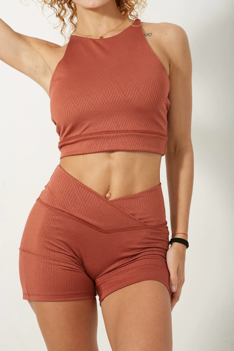 SHORT VENECIA LADRILLO