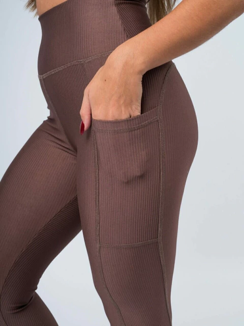 CALZA POWER RECORTES MORLEY CHOCO ADOBE